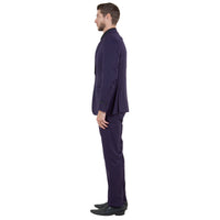 Eggplant Men's Ultra Slim-Fit 3pc Suit w/ Expandable Waistband
