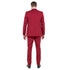Cherry Red Men's Ultra Slim-Fit 3pc Suit w/ Expandable Waistband