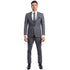 Grey Men's Ultra Slim-Fit 3-Piece Glen Check Suit