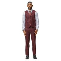 Men's Hybrid-Fit 3pc Tweed Suit w/ Expandable Waistband