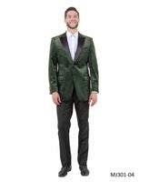Men's Modern Fit Sport Coat w/ Satin Peak Lapel