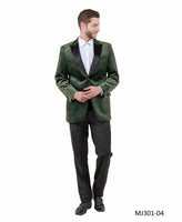 Men's Modern Fit Sport Coat w/ Satin Peak Lapel