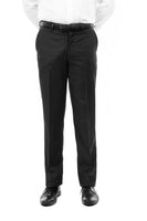 Slim Fit Hemmed Bottom Dress Pants Solid Black