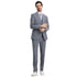 Men's Stacy Adams Hybrid-Fit 3pc Notch Lapel Suit Set, Jacket Vest and Pants