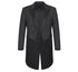 FD201-1 Men's Classic Fit Black Tuxedo Peak Lapel Full Dress Tailcoat