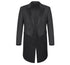 FD201-1 Men's Classic Fit Black Tuxedo Peak Lapel Full Dress Tailcoat