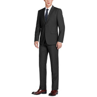201-1 Men's Black 2-Piece Single Breasted Notch Lapel Suit
