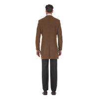 English Laundry53-01-600 Wool Blend Breasted Camel Top Coat