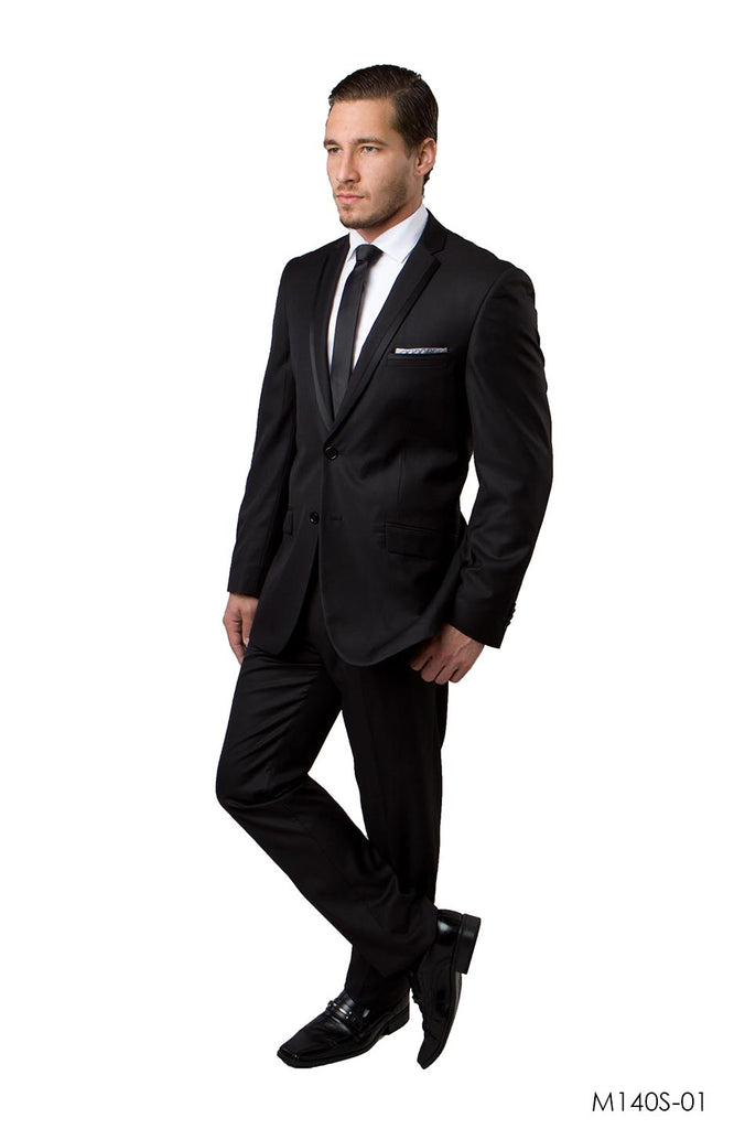 Black / Black Suit For Men Formal Suits For All Ocassions M140S-01