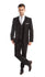 Black Solid 3-PC Slim Fit Stretch Suits For Men