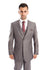 Gray Solid 3-PC Slim Fit Stretch Suits For Men