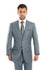 Smoke Blue Solid 2-PC Slim Fit Performance Stretch Suits For Men