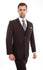 Brown 3-PC Slim Fit Stretch Suits For Men