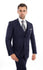 Navy 3-PC Slim Fit Stretch Suits For Men