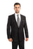 Black Solid 2-PC Slim Fit Performance Stretch Suits For Men