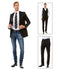Zegarie Suit Separates Dark Grey Solid Dinner Jacket