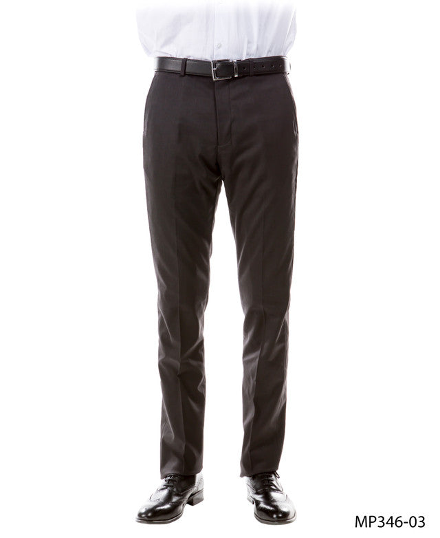 Zegarie Suit Separates Dark Grey Solid Men's Dress Pants