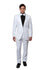 White / White Satin Bryan Michaels Peak Lapel Tuxedo Solid Slim Fit Prom Tuxedo For Men MT182S-02