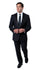 Charcoal Grey / Black Satin Bryan Michaels Peak Lapel Tuxedo Solid Slim Fit Prom Tuxedo For Men MT182S-06