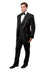 Black / Black Satin Bryan Michaels Shawl Collar Trim/ Peak Lapel Tuxedo Solid Slim Fit Prom Tuxedo For Men MT239S-00