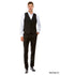 Zegarie Suit Separates Black Solid Men's Vests
