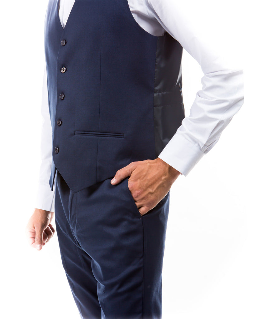 Men\'s Separates – Navy Zegarie Solid Suit Vests